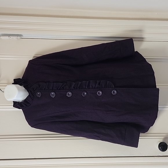 Deep Purple Tulle Coat - Picture 4 of 7